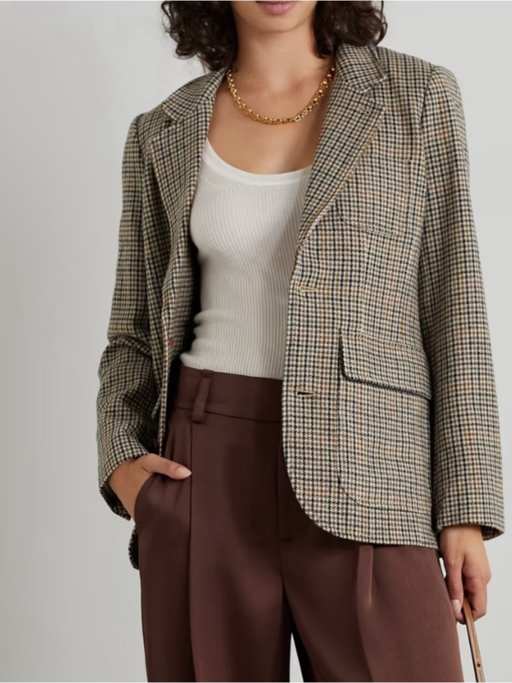 Alex Mill NEW Eleanor Houndstooth Wool Blazer SIZE M